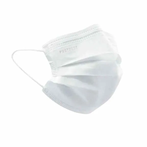 Máscara Branco Descartável Com Elástico Tripla C/50 75g