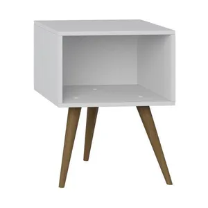 Mesa de Cabeceira Nicho Retrô Branco