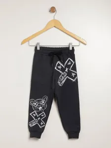 Calça Moletom Com Punho Infantil Para Menino - CHUMBO 6
