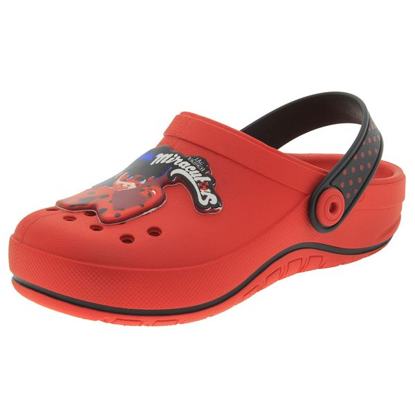 Clog Infantil Feminino Ladybug Grendene Kids - 21693 VERMELHO 28