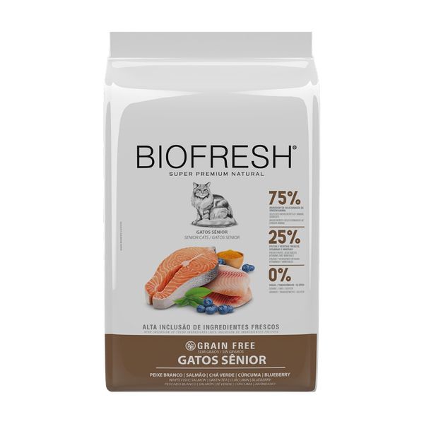 Ração Biofresh Gatos Sênior Peixe Branco 7,5 kg