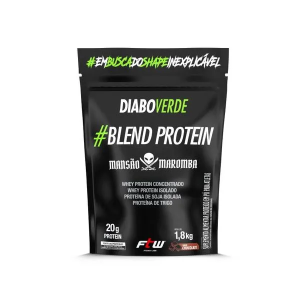 Blend Protein Mansão Maromba Chocolate Refil Diabo Verde 1,8kg