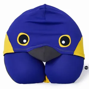 Almofada de Pescoço Clássica Com Capuz Arara Azul Bic