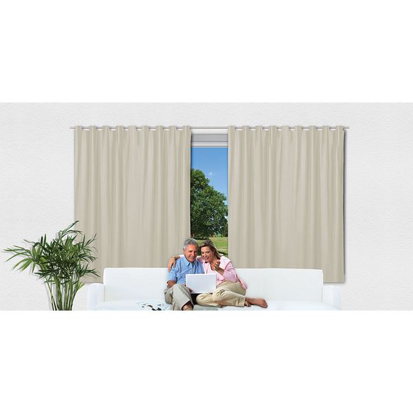 Blackout para Varão Dupla Face 280x240cm Vida Pratika Bege