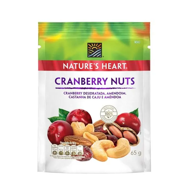 Snack Nature's Heart Cranberry Nuts 65g Snack Nature s Heart Cranberry Nuts 65g