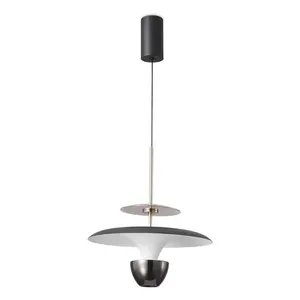 Pendente Nitrolux Led 3000K Branco Quente 10W Bivolt Lux-002 Preto (MP)