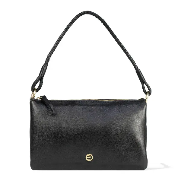Bolsa Transversal Feminina Urban em Couro Le Postiche Preto