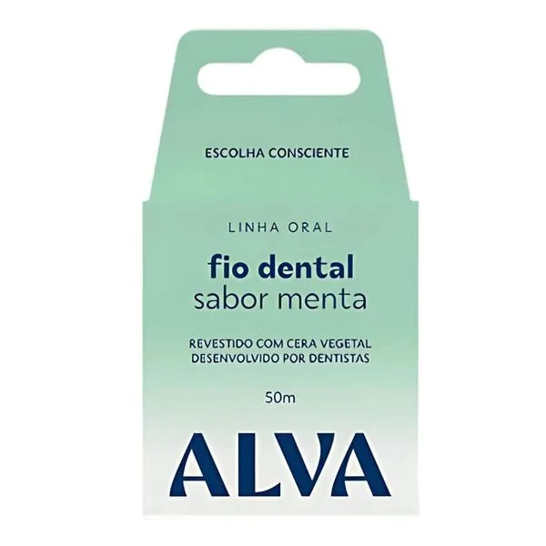 Fio Dental Natural Alva Menta 50m