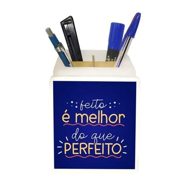 Organizador de Mesa Iluminado Feito É Melhor Tpc para Decoração e Organização com Ponto de LED Suave Organizador de Mesa Iluminado Feito É Melhor Tpc com Ponto de LED Suave para Decoração Divertida