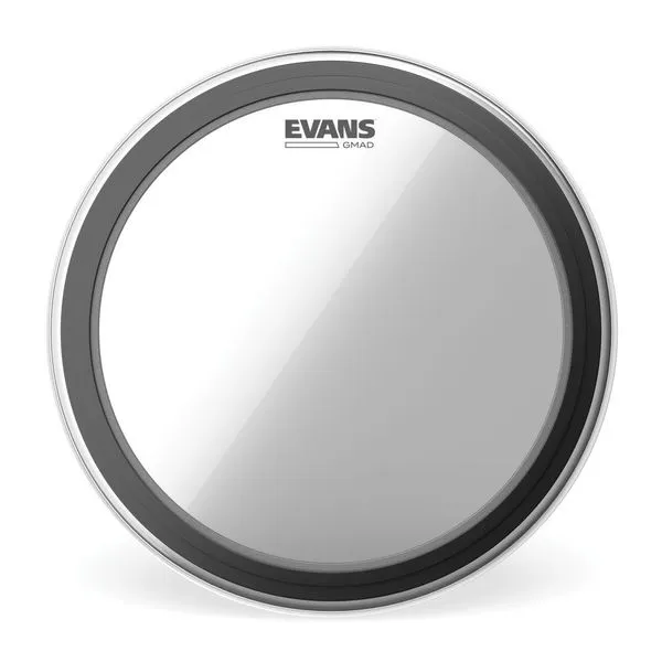 Pele Batedeira para Bumbo BD20GMAD Filme Simples 12mil Sistema GMAD Transparente Evans Pele para Bumbo BD20GMAD Filme Simples GMAD Transparente Evans