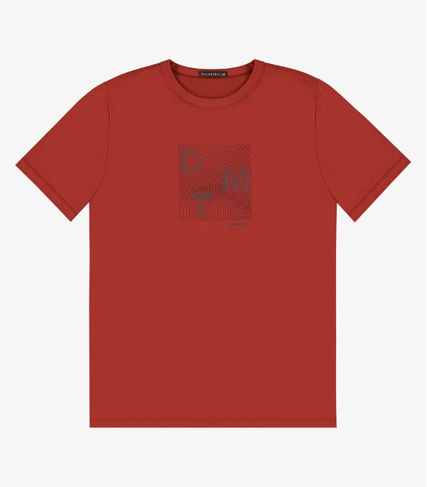 Camiseta Masculina em Meia Malha Diametro Vermelho GG
