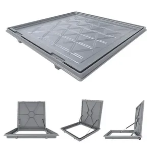 Tampa Casa Maquina 100x100cm Com Rebaixo Para Alumínio Cinza Tampa para Casa de Máquina TCMRS9EE1CSPM 100x100cm em Alumínio Articulada Cinza