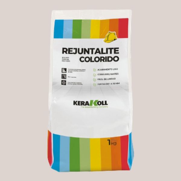 Rejunte Resinado Cerâmica e Porcelanato 1kg Kerakoll Rejunte Rejuntalite Cerâmica e Porcelanato Cinza Pérola 1kg Kerakoll