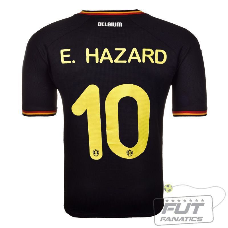 Camisa Burrda Bélgica Away 2014 10 E.Hazard Matchday