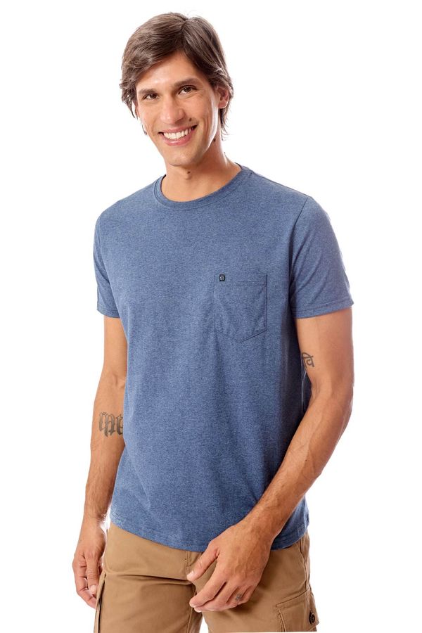 T-Shirt Básica Comfort Com Bolso Azul Marinho AZUL MARINHO/GG