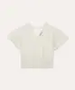 cropped juvenil com lastex texturizado off white 10