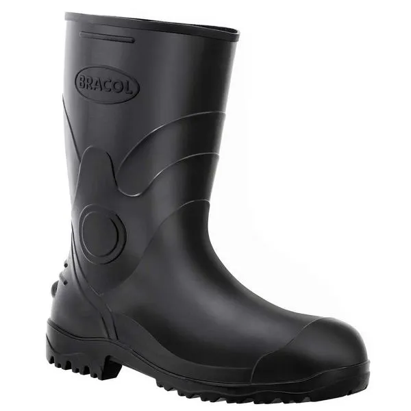 Bota de PVC Cano Curto Preta com Forro AcquaLev - BRACOL 38