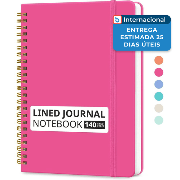 Caderno Taja Espiral 140 Páginas A5 Rosa A-MBI