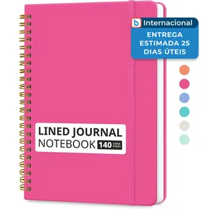 Caderno Taja Espiral 140 Páginas A5 Rosa A-MBI