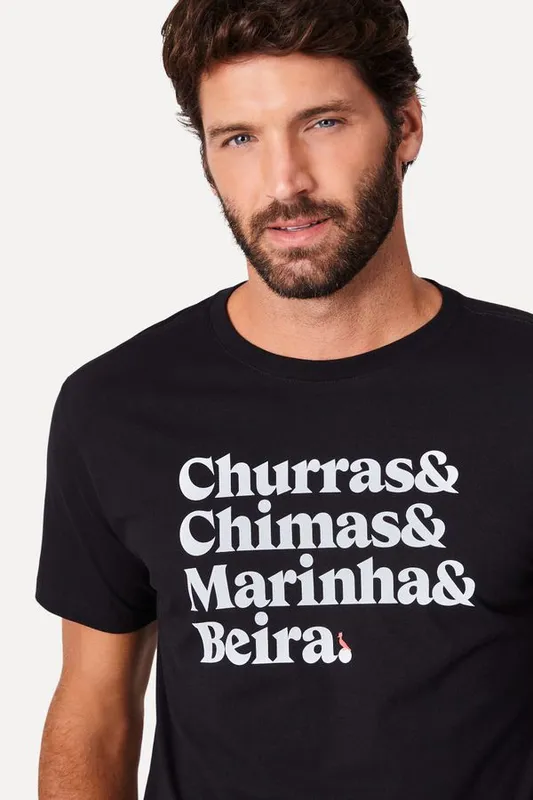 Camiseta Estampada Churras &&& Inter Preto - P