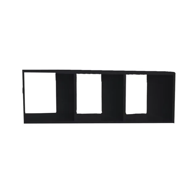 Nicho Triplo F031 80x30x20CM em MDF 100% de Reflorestamento para Organização e Decoração Preto Nicho Triplo F031 80x30x20CM em MDF 100% de Reflorestamento Preto