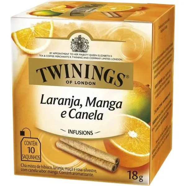 Chá Twinings Laranja, Manga e Canela 10 Sachês CHA TWININGS 10SACHES LARANJA,MANGA E CA