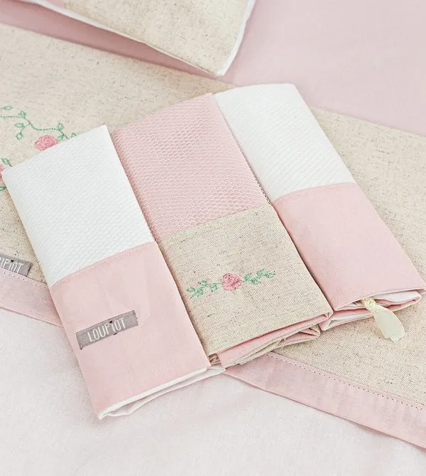 Kit Saquinho Maternidade Nature com 3 unidades Rosa