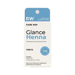 Henna Rare Way Glance Mini Preto 1,5g