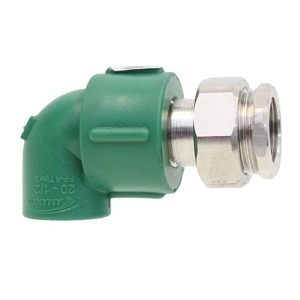 Joelho 90 Longo com Inserto de Metal FF PPR 20mm x 1/2" Amanco