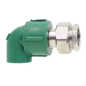 Joelho 90 Longo com Inserto de Metal FF PPR 20mm x 1/2" Amanco