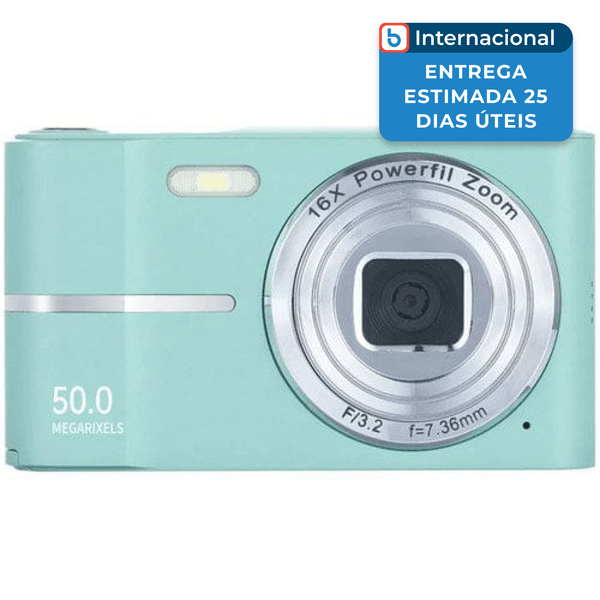 Câmera Digital Jone 44mp 16x Zoom Lcd 2.4 Recarregável Verde J-MBI