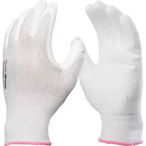 Luva de Nylon Palma Poliuretano Branca Flextactil DA12100BR - DANNY Luva Nylon de Poliuretano na Palma Branca G DA-12100 - Danny