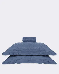 Kit Colcha King 3 Peças Plumagem Azul UN
