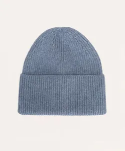 gorro de tricot canelado azul UNICO