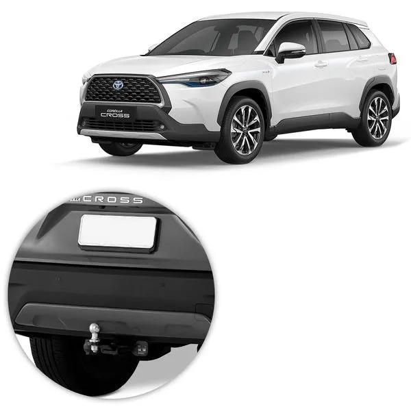 Engate de Reboque Corolla Cross 2021 a 2023 Removível 750kg Keko K2