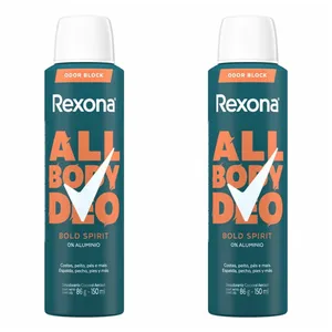 Kit com 2 Unidades de Rexona All Body Desodorante Aerossol Bold Spirit 150ml