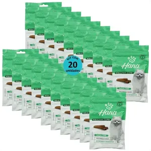 SNACK HANA LIFE DENTAL CARE CÃES ADULTOS RAÇAS MINI E PEQUENAS 60G KIT COM 20