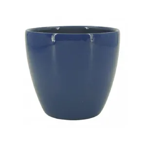Vaso Genoa Cerâmica Ts Brasil Azul Suecia 16cm