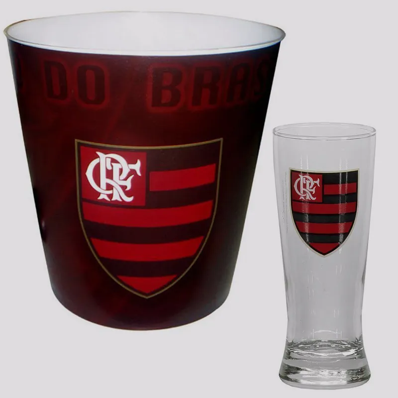 Kit Copo e Balde de Pipoca Flamengo