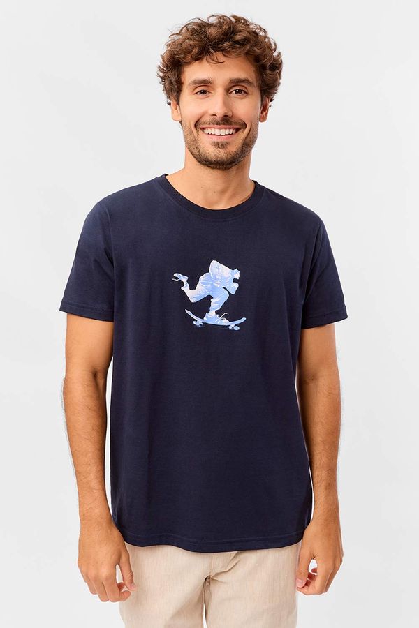 T-Shirt Estampada Skater Azul Marinho AZUL MARINHO/GG