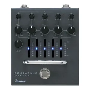 Pedal Equalizador Ibanez Pentatone Series PTEQ Paramétrico 5 Bandas com Controle Q Variável Pedal Equalizador Ibanez Pentatone PTEQ Paramétrico 5 Bandas