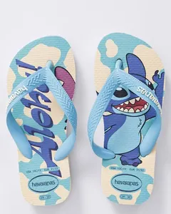 Chinelo Havaianas Infantil Top Disney Stitch Bege 27/28