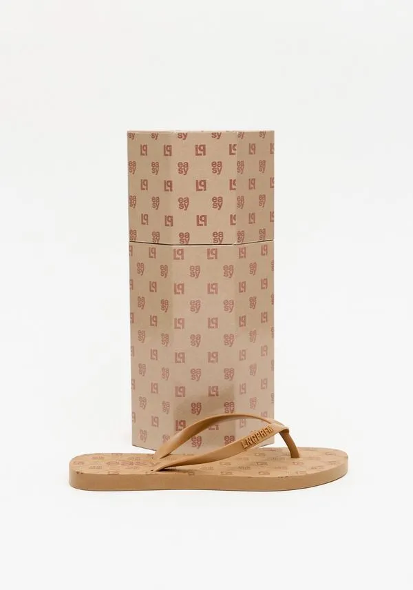 Kit Chinelo Com Tubo-Lata Bege 35