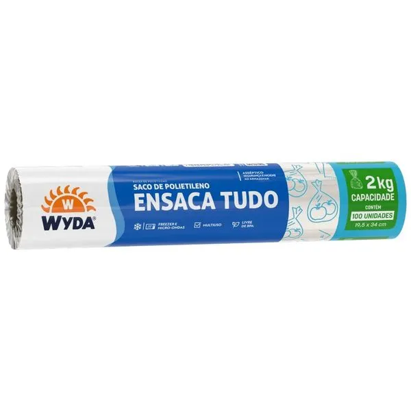 Saco Ensaca Tudo Wyda 2kg Com 100 Unidades