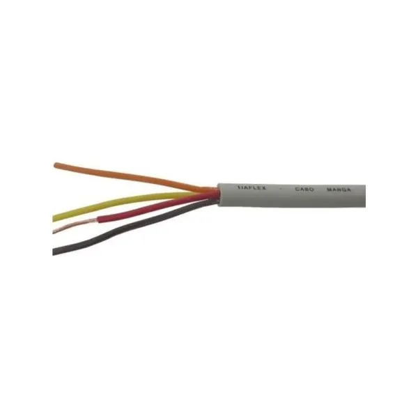 Fio Manga 4 X 26AWG sem Blindagem para CFTV e Automação Rolo 100m Bege Tiaflex Fio Manga 4 X 26AWG sem Blindagem Rolo 100m Bege Tiaflex