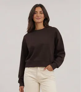 Blusão Feminino Em Moletom Felpado Rovitex Marrom G