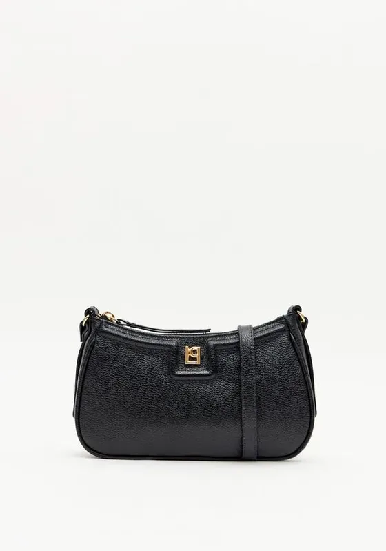 Bolsa Couro Crossbody Com Enfeite LP Preto U