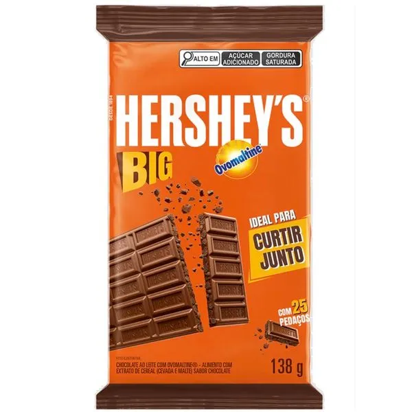 Chocolate Hershey's Big Ovomaltine ao Leite 138g