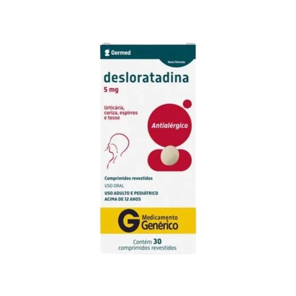 Desloratadina 5mg 30 Comprimidos Revestidos Genérico Germed DESLORATADINA 5MG 30CP REV GEN GERMED