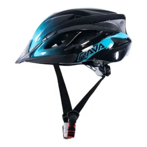 Capacete Para Ciclista MTB JPP Rava Space 3 Brilho Com Viseira Preto E Azul M (MP)